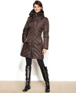Kenneth Cole Reaction Wool Blend Side Buckle Walker Coat   Coats   Women
