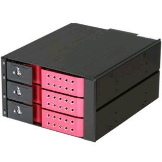 iStarUSA BPN DE230SS RED Red Color 2x5.25 to 3x3.5 SAS/SATA Trayless Hot Swap Cage: Computers & Accessories
