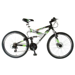 Kawasaki DX226FS Dual Suspension Bike (Silver/Black, 26 X 19 Inch) : Dual Suspension Mountain Bicycles : Sports & Outdoors