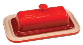 Le Creuset Stoneware Butter Dish, Cherry: Butter Dish With Lid: Kitchen & Dining
