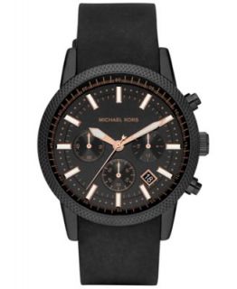 Michael Kors Mens Chronograph Dylan Black Silicone Strap Watch 48mm MK8336   Watches   Jewelry & Watches