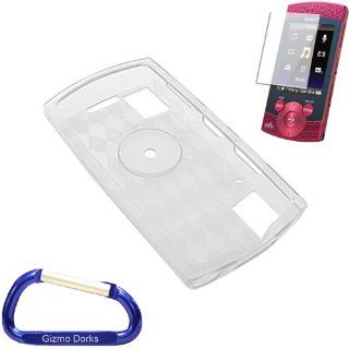 Combo Bundle Kit: Clear Silicone Skin Case Cover, Screen Protector, and Free Carabiner Key Chain for the Sony Walkman S Series (NWZ S540, NWZ S544, NWZ S545) MP3 Player : MP3 Players & Accessories