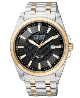 Citizen Mens Eco Drive Two Tone Stainless Steel Bracelet Watch 41mm BM7106 52E   Watches   Jewelry & Watches