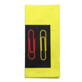coloorful paper clips napkis to match placemats cloth napkins