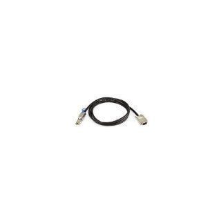 Brand New 2m 28AWG External SAS 34pin (SFF 8470) Male w/ Thumbscrews to Mini SAS 26pin (SFF 8088) Male Cable   Black: Computers & Accessories