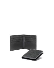 Gucci GG Imprime Leather Bi Fold Wallet, Platinum
