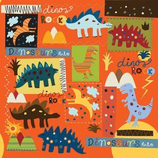 Jillson Roberts 208 Feet X 30 Inch 1/4 Ream Recycled Gift Wrap, Dino Mania (B41625) : Multipurpose Paper : Office Products
