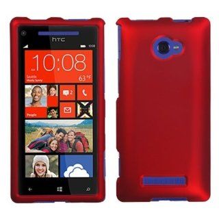 Asmyna HTCWIN8XHPCSO202NP Titanium Premium Durable Rubberized Protective Case for HTC Windows Phone 8X   1 Pack   Retail Packaging   Red: Cell Phones & Accessories