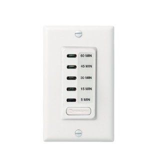 Intermatic EI205W 5/15/30/45/60 Minute Electronic In Wall Countdown Auto Off Timer, White: Home Improvement