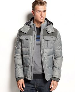 Calvin Klein Jacket, Exclusive Mixed Media Puffer Jacket   Coats & Jackets   Men