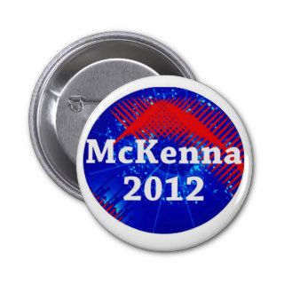 Terence McKenna 2012 Campaign Pinback Buttons