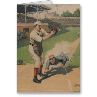 Vintage Baseball Poster Card