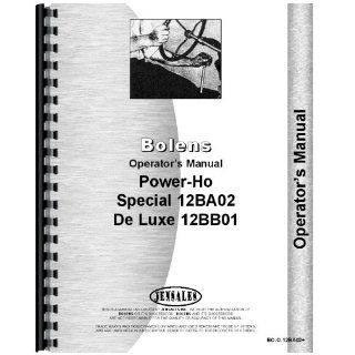 Bolens 12BB01 Lawn & Garden Tractor Operators Manual: Jensales Ag Products: Books