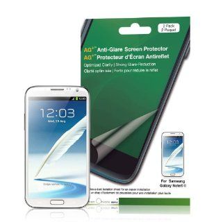 Green Onions Supply RT SPSGN202HD AG+ Anti Glare Screen Protector for Samsung Galaxy Note II   2 Pack   Retail Packaging   Clear: Cell Phones & Accessories