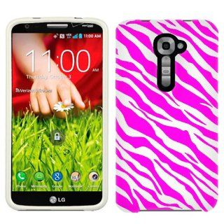 Verizon LG G2 Pink White Zebra Print Phone Case Cover: Cell Phones & Accessories