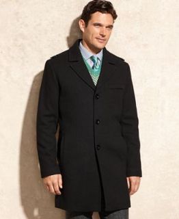 Kenneth Cole Reaction Coat, Notched Collar Wool Blend Over Coat   Coats & Jackets   Men