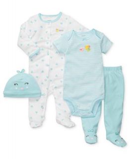 Carters Baby Girls Sleep n Play 4 Piece Footed Coverall, Bodysuit, Footed Pants & Cap   Kids