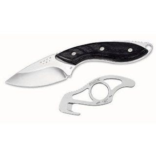 Buck 195/499 Mini Alpha Hunter Combo with PakLite Guthook (Black, 2 1/2 Inch Hunter 4 Inch guthook) : Hunting Fixed Blade Knives : Sports & Outdoors