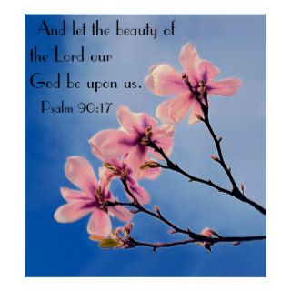 Lord our God bible verse Psalm 90:17 Posters
