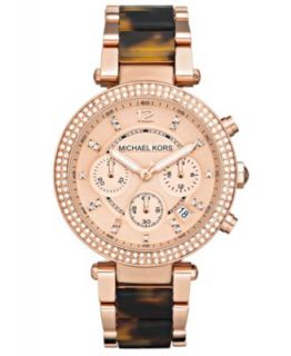 Michael Kors Womens Chronograph Parker Tortoise and Gold Tone Stainless Steel Bracelet Watch 39mm MK5688   Watches   Jewelry & Watches
