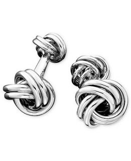 Mens Sterling Silver Love Knot Cuff Links   Jewelry & Watches