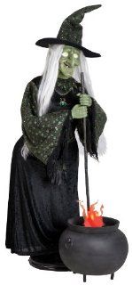 GEMMY LIFESIZE HALLOWEEN TALKING WITCH CAULDRON AIRBLOWN Inflatable Prop 2012 SS63044G: Toys & Games
