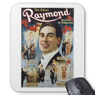 Raymond The Great ~ Miracles Vintage Magic Act Mousepad