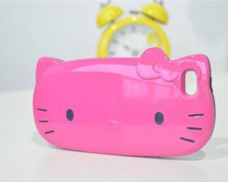 FLETRONMALL NEW ARRIVE 3D HELLO KITTY PLASTIC+SILICONE HARD CASE WITH CARD SLOT COVER FOR IPHONE 5 5G Cell Phones & Accessories