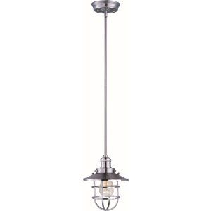 Maxim MAX 25050SN/BUI Satin Nickel Mini Hi Bay 1 Light Pendant W/Bulb