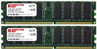 KOMPUTERBAY 2GB (2 x 1GB ) DDR DIMM (184 PIN) 400Mhz PC3200 CL 3.0 DESKTOP MEMORY: Computers & Accessories