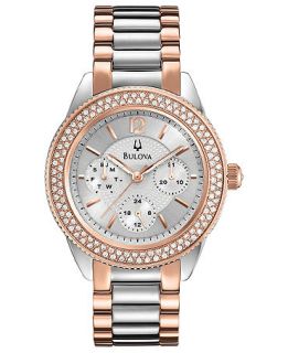 Bulova Womens Two Tone Stainless Steel Bracelet Watch 38mm 98N100   Watches   Jewelry & Watches