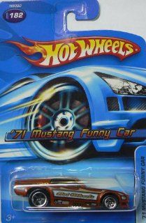 2005 Hot Wheels '71 Mustang Funny Car Dark Orange #182: Toys & Games