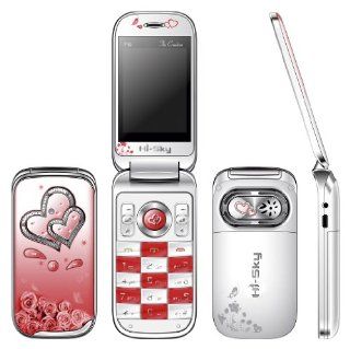 UNLOCKED CELL PHONE DUAL SIM QUAD BAND MP3 MP4 GSM FLIP MOBILE HI SKI F10 PINK: Cell Phones & Accessories