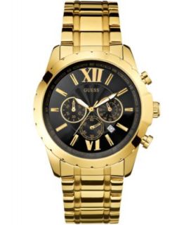 GUESS Watch, Mens Chronograph Gold Tone Stainless Steel 45mm U15061G2   Watches   Jewelry & Watches