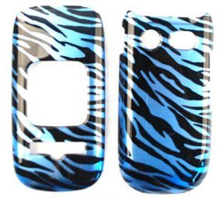 ACCESSORY HARD SNAP ON CASE COVER FOR PANTECH BREEZE III P2030 GLOSS BLUE BLACK ZEBRA Cell Phones & Accessories