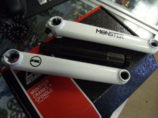 REDLINE Monster II BMX Crank Arm Set w/ Spindle 175mm White : Bike Drivetrain Components : Sports & Outdoors