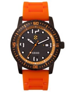Izod Watch, Unisex Chronograph Black Leather Strap 42mm IZS6 7YELLOWGOLD   Watches   Jewelry & Watches