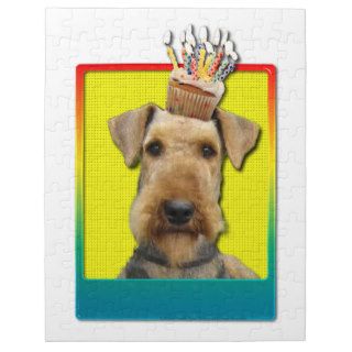 Birthday Cupcake   Airedale Jigsaw Puzzles
