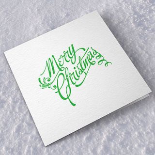 'merry christmas' christmas card by paperhappy