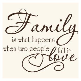 Family Love Quote Vinyl Wall Decal Sticker Art Words/Lettering Home Dcor   Brown Wall Quotes