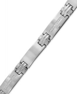 Mens Diamond Bracelet, Titanium Diamond Link Bracelet (1 ct. t.w.)   Bracelets   Jewelry & Watches