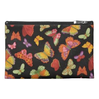 Butterflies On Black Travel Accessory Bags