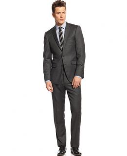 DKNY Suit Grey Pindot Slim Fit   Suits & Suit Separates   Men