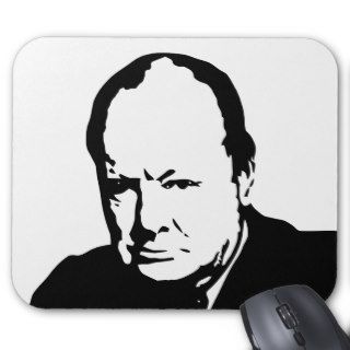 Churchill    Black and White Mouse Pads