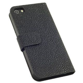 New Fashion synthetic Leather Flip Case Cover For Apple iphone 5 black PC302B: Cell Phones & Accessories