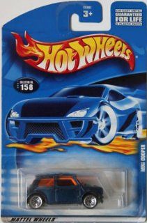 Mattel Hot Wheels 2001 1:64 Scale Blue Mini Cooper Die Cast Car #158: Toys & Games