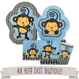 Monkey Boy Baby Shower Tableware   48 Big Dot Bundle: Toys & Games