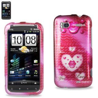 Reiko 2DPC SENSATION 155 Premium Grade Durable Snap On Protective Case for HTC Sensation 4G   1 Pack   Retail Packaging   Pink: Cell Phones & Accessories
