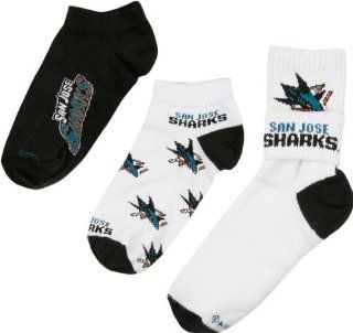 San Jose Sharks Women's 3 Pair Sock Pack  Sports Fan Socks  Sports & Outdoors