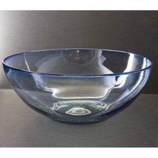 Wilton Armetale BelloVaso Azuro 80 Ounce Glass Salad Bowl, Free Blown Glass: Kitchen & Dining